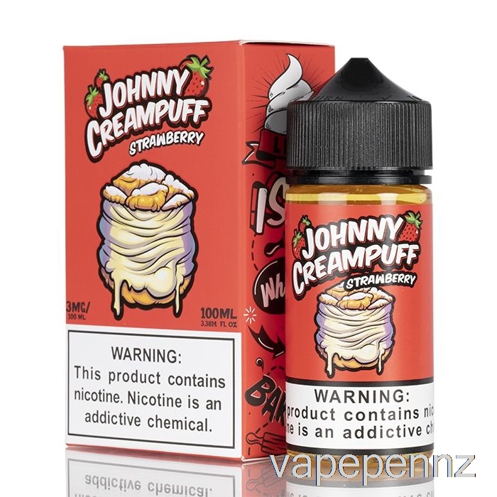 Strawberry - Johnny Creampuff - 100mL 6mg VAPE NZ